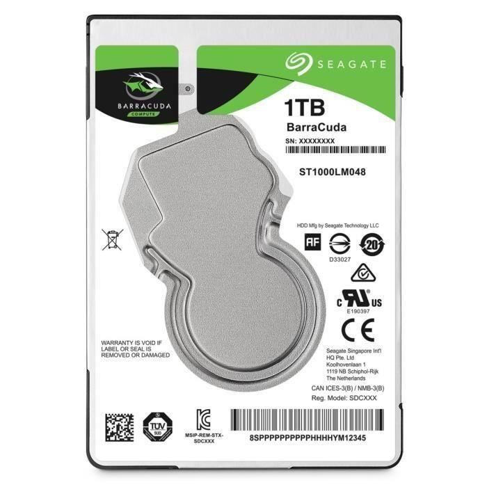 Seagate 1 TB Barracuda 2.5&quot; Sata 6 GBITS/S